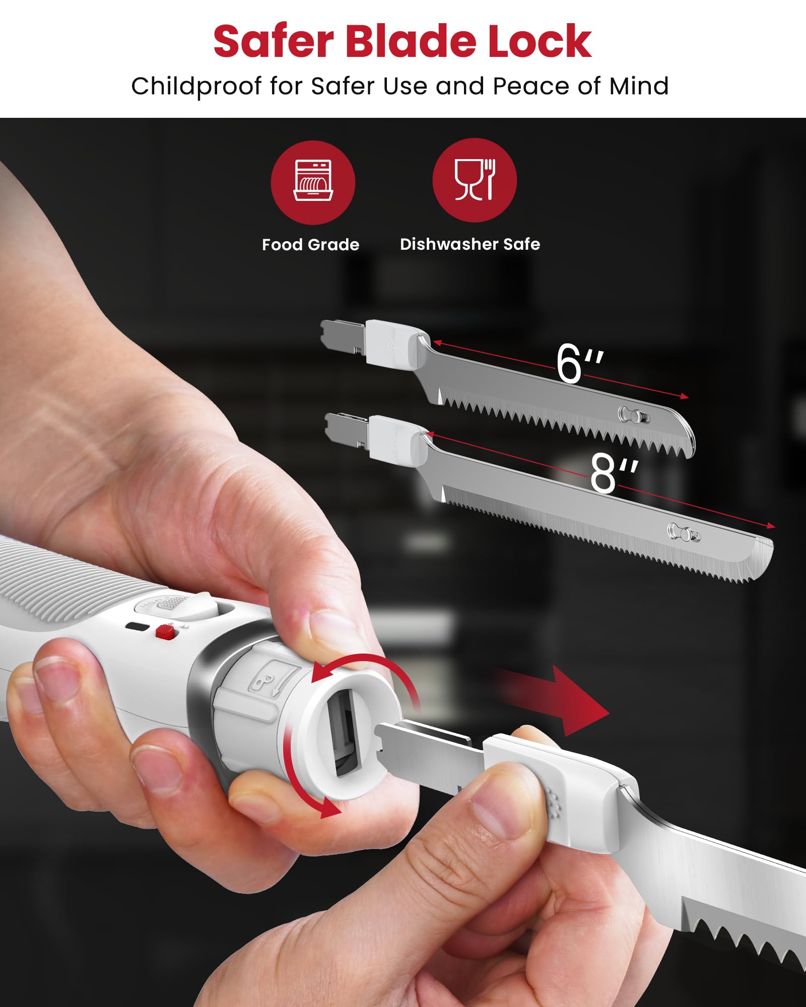 Laudlife detachable blade allows easy cleaning and maintenance.