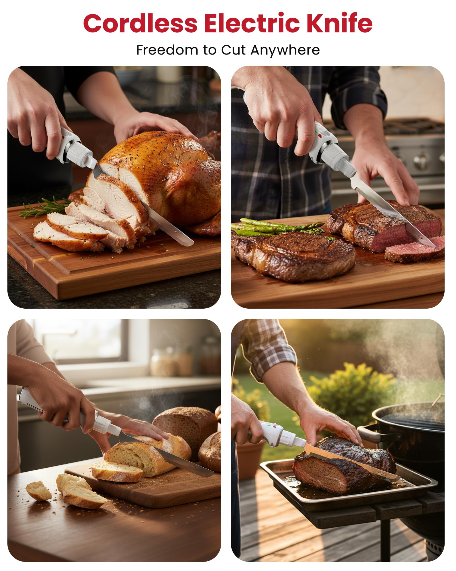 Laudlife ergonomic handle reduces fatigue during long prep sessions.