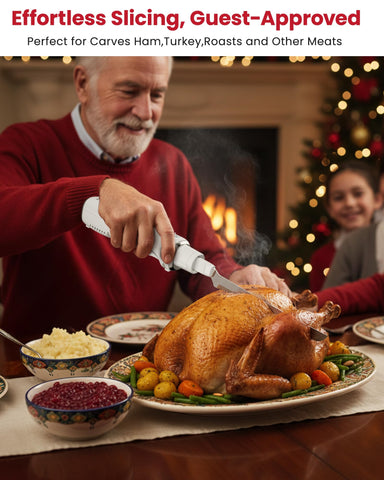 Laudlife cordless knife shows safety lock and ergonomic grip.
