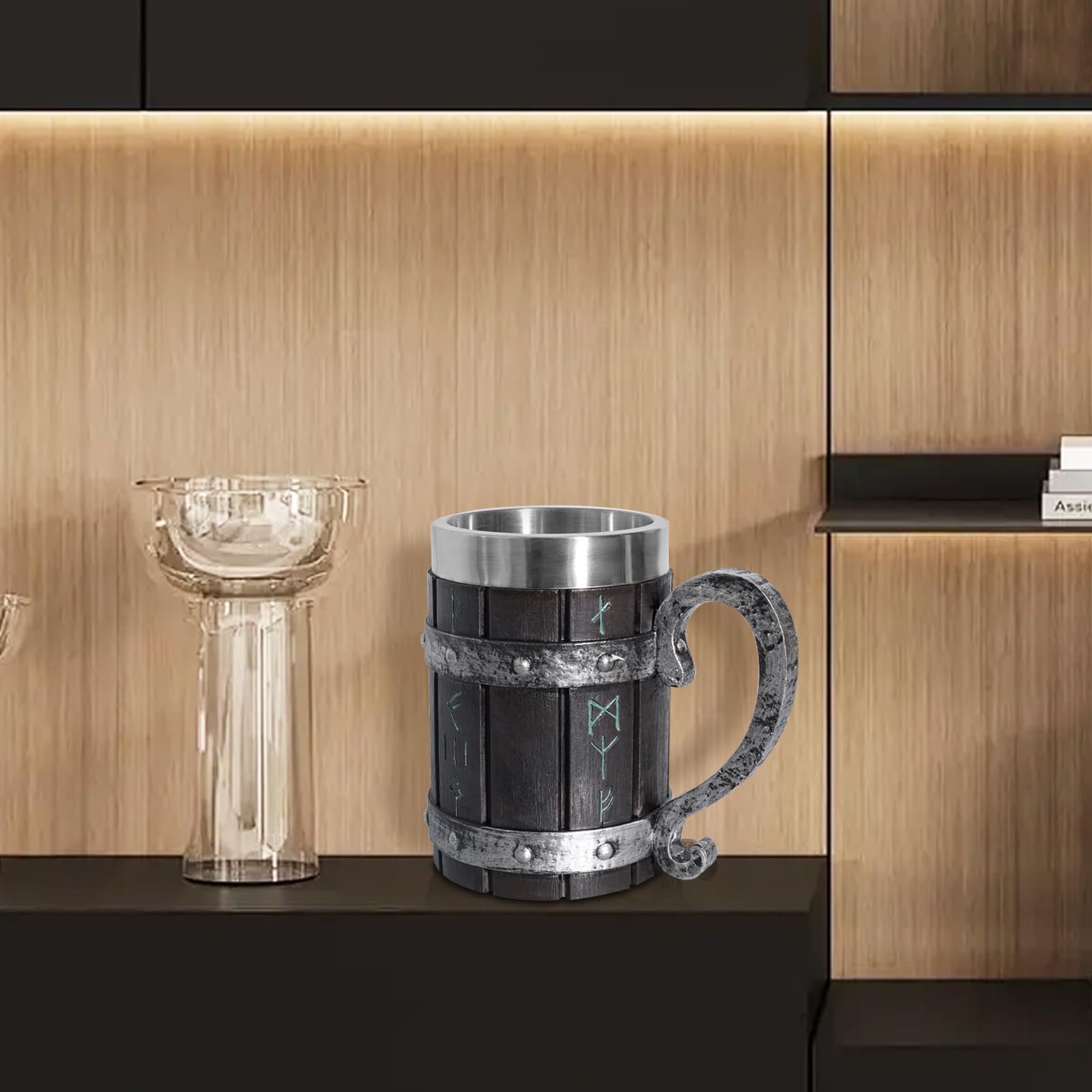 LAUGOKOBE Nordic Viking Rune Mug gift-ready package for fans of Norse myth and decor.
