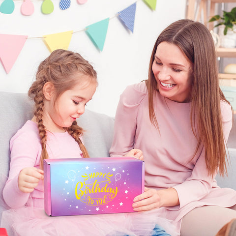 Launrada packaging design sparks excitement before she opens the present.