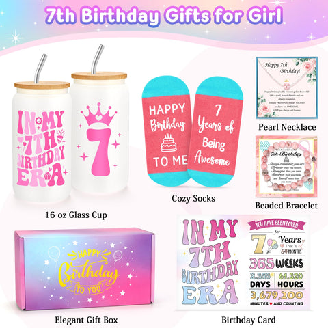 Launrada unboxing moment captures delight and anticipation for a 7th birthday.