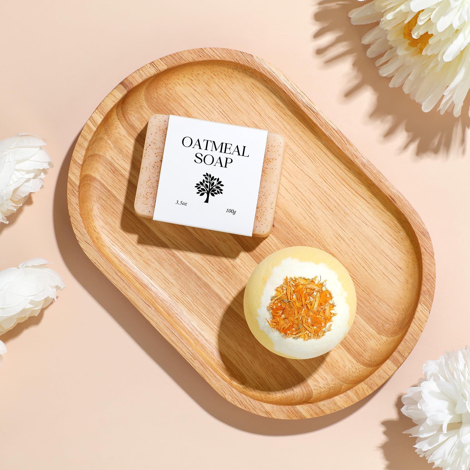 Launrada relaxing bath bombs in the sympathy gift set