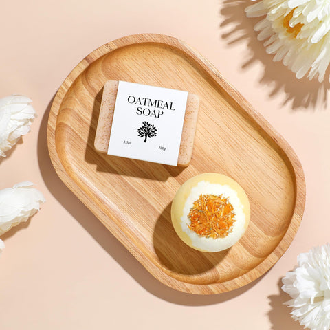 Launrada relaxing bath bombs in the sympathy gift set