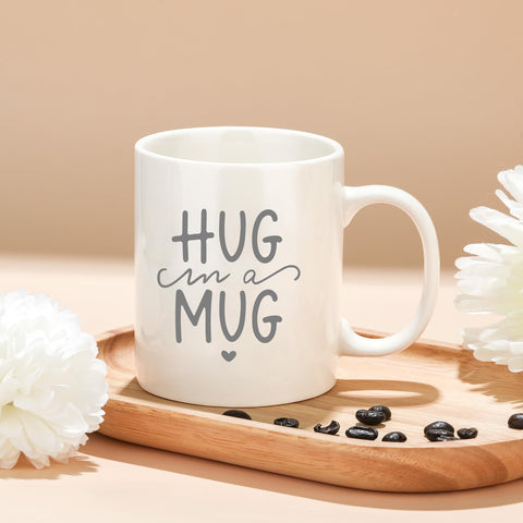 Launrada hug mug included in the sympathy basket for comforting rituals