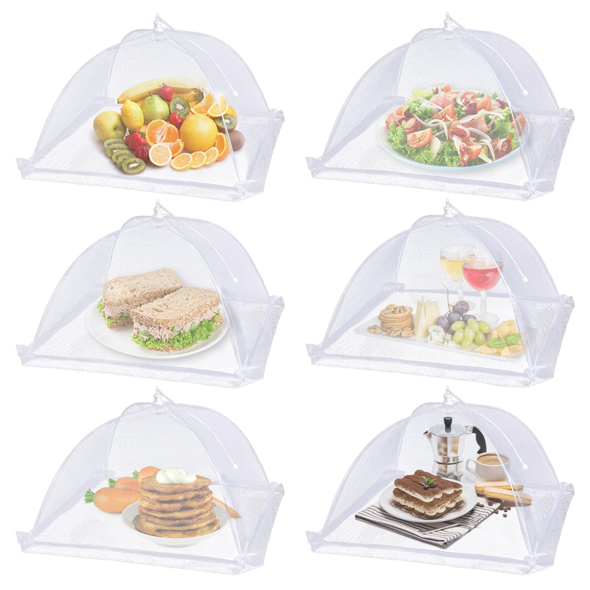 Lauon large food cover over a dish protects from bugs and debris during outdoor meals