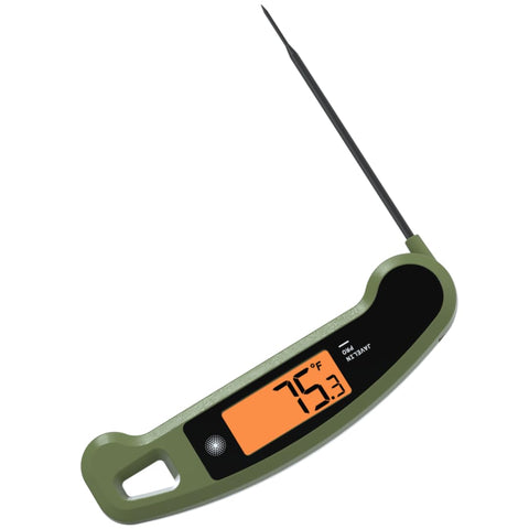 Lavatools Javelin PRO Classic thermometer ready for quick doneness checks.