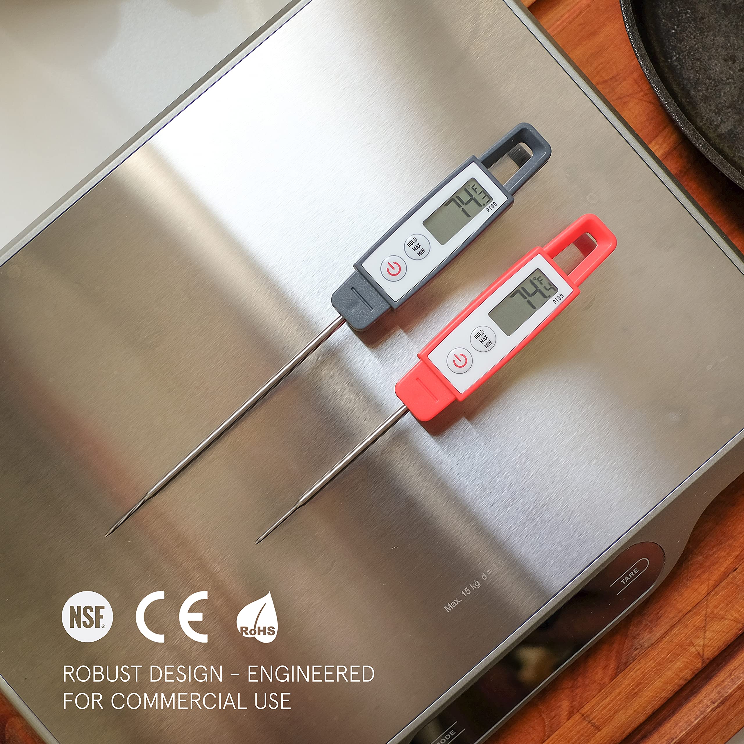 Lavatools PT09 splash-proof body for reliable kitchen use.