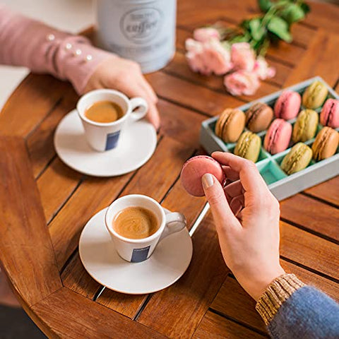 Lavazza Blue Classy Mini digital controls for espresso and lungo brewing.