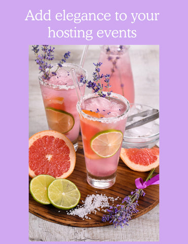 Lavender Lane lavender sprigs for cocktails add a subtle floral note.