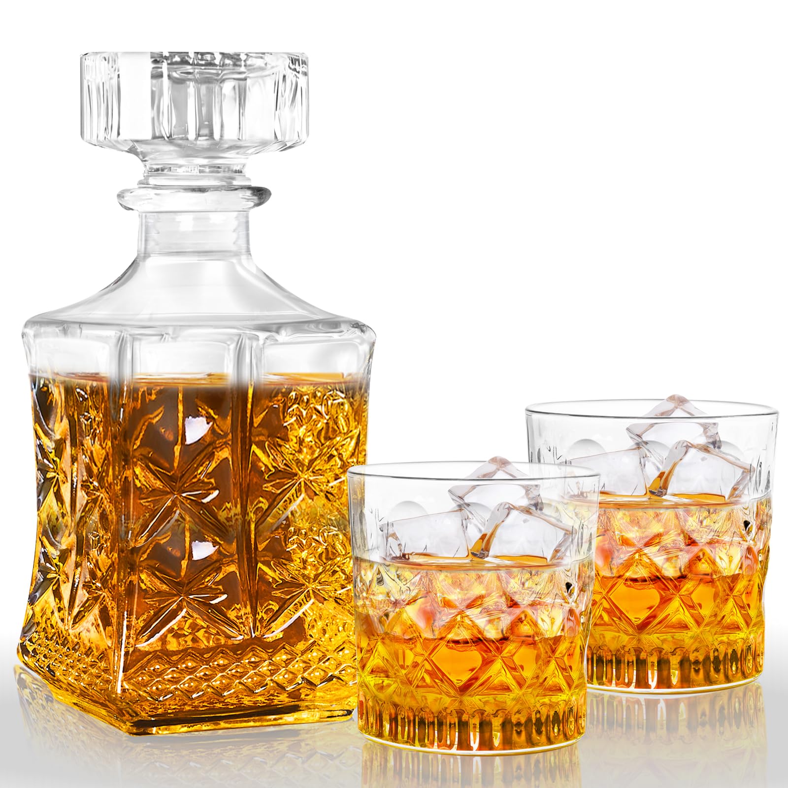 LAWADACH whiskey decanter bottle 28oz centerpiece for refined home bars