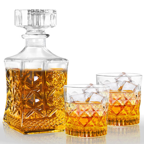 LAWADACH whiskey decanter bottle 28oz centerpiece for refined home bars
