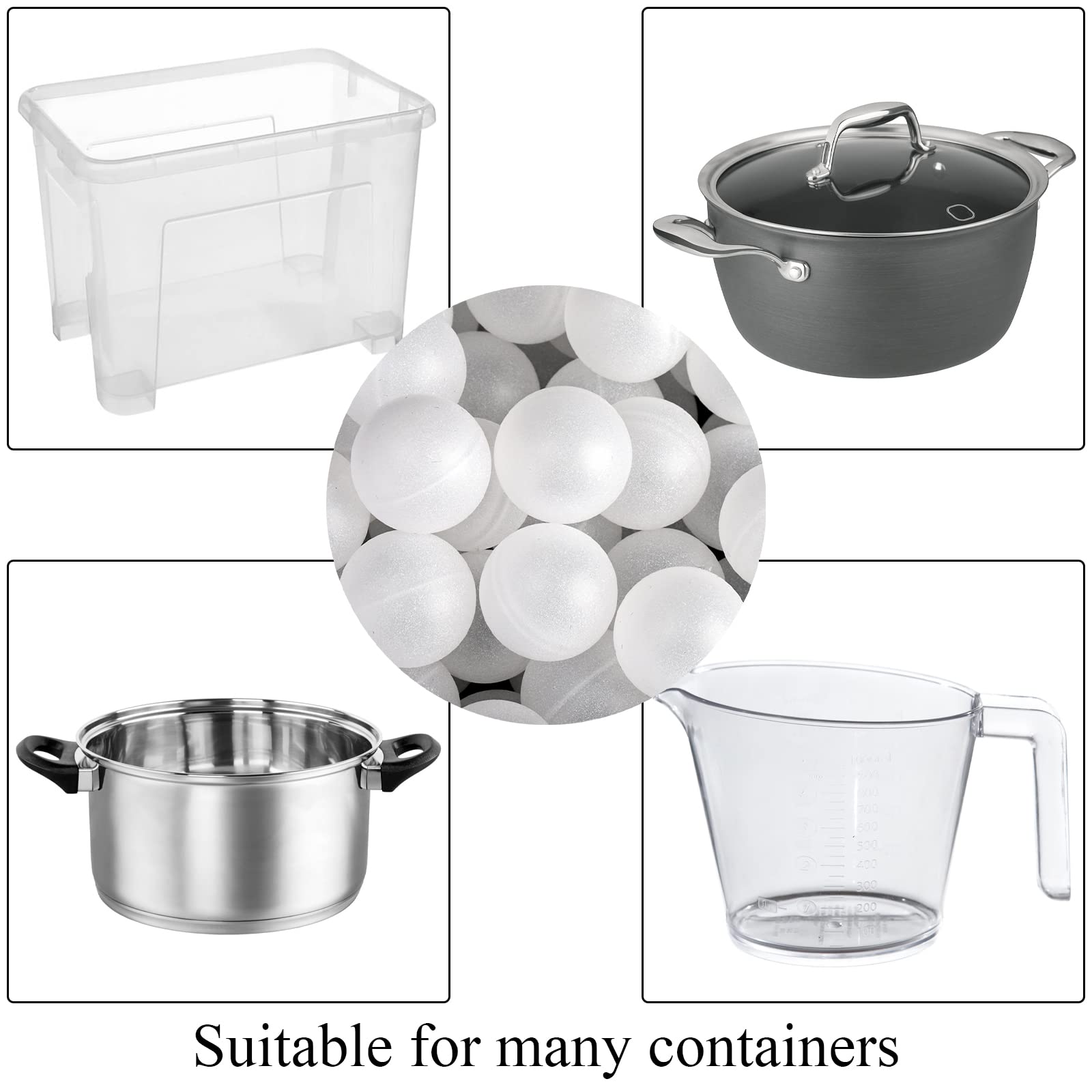 Lawei 20mm focus sous vide balls for precise water bath control.