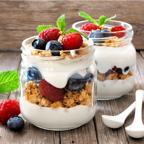Lawei 2 oz mason jars ideal for desserts or samples.