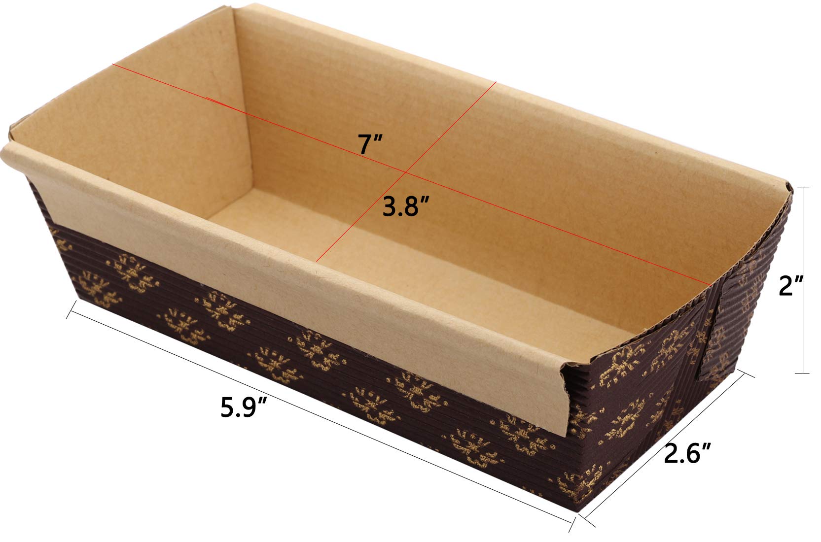Lawei loaf pans with bottom dimensions 6x2.5 inches for precise portions