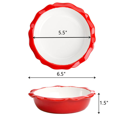 Lawei 6.5-inch ceramic pie dish for even heat and browning