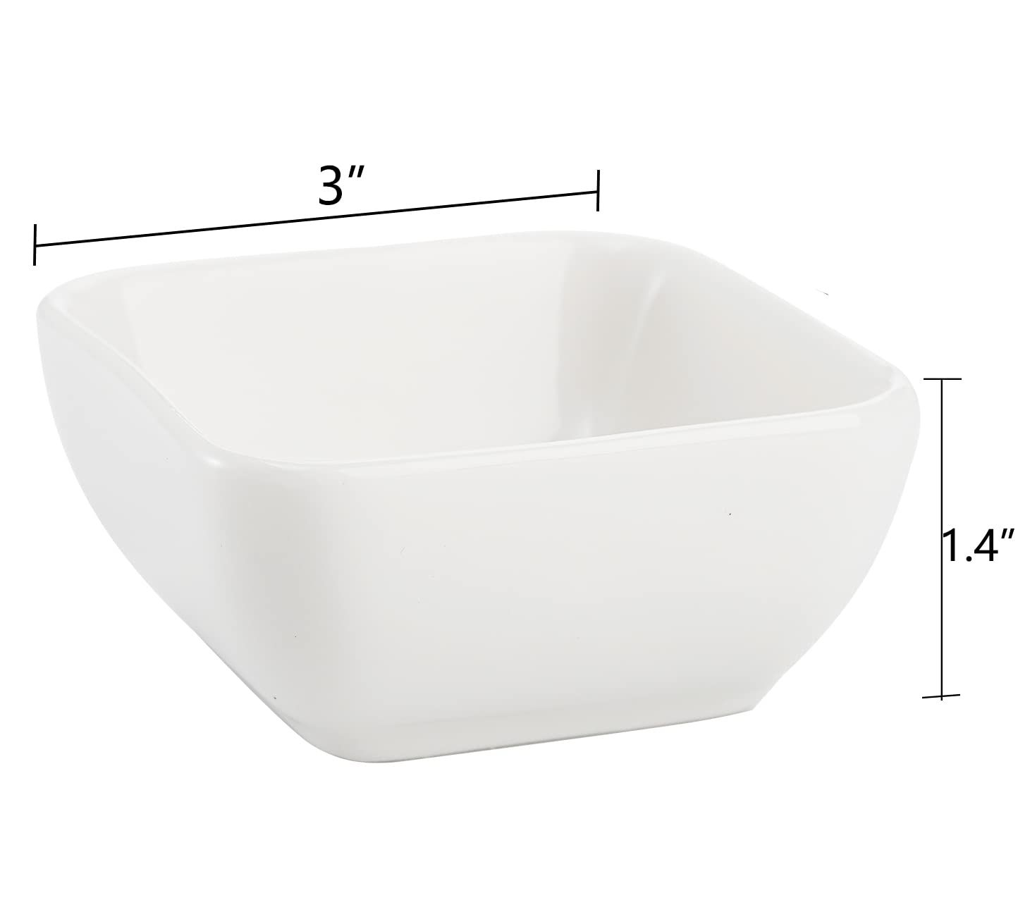 Lawei ceramic dip bowls close-up with smooth white glaze for easy cleaning