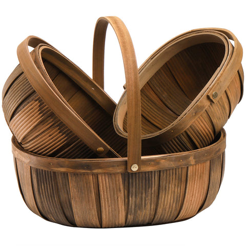 Lawei decorative wooden basket adds vintage charm to kitchen or dining area