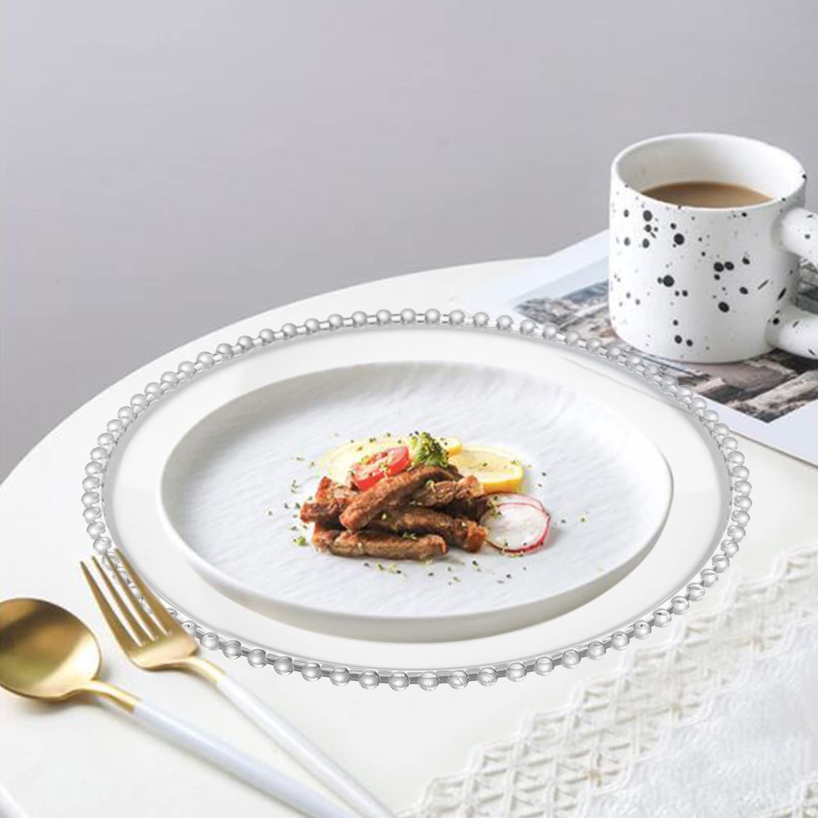 Lawei dining chargers used at parties offer easy cleanup and stylish presentation