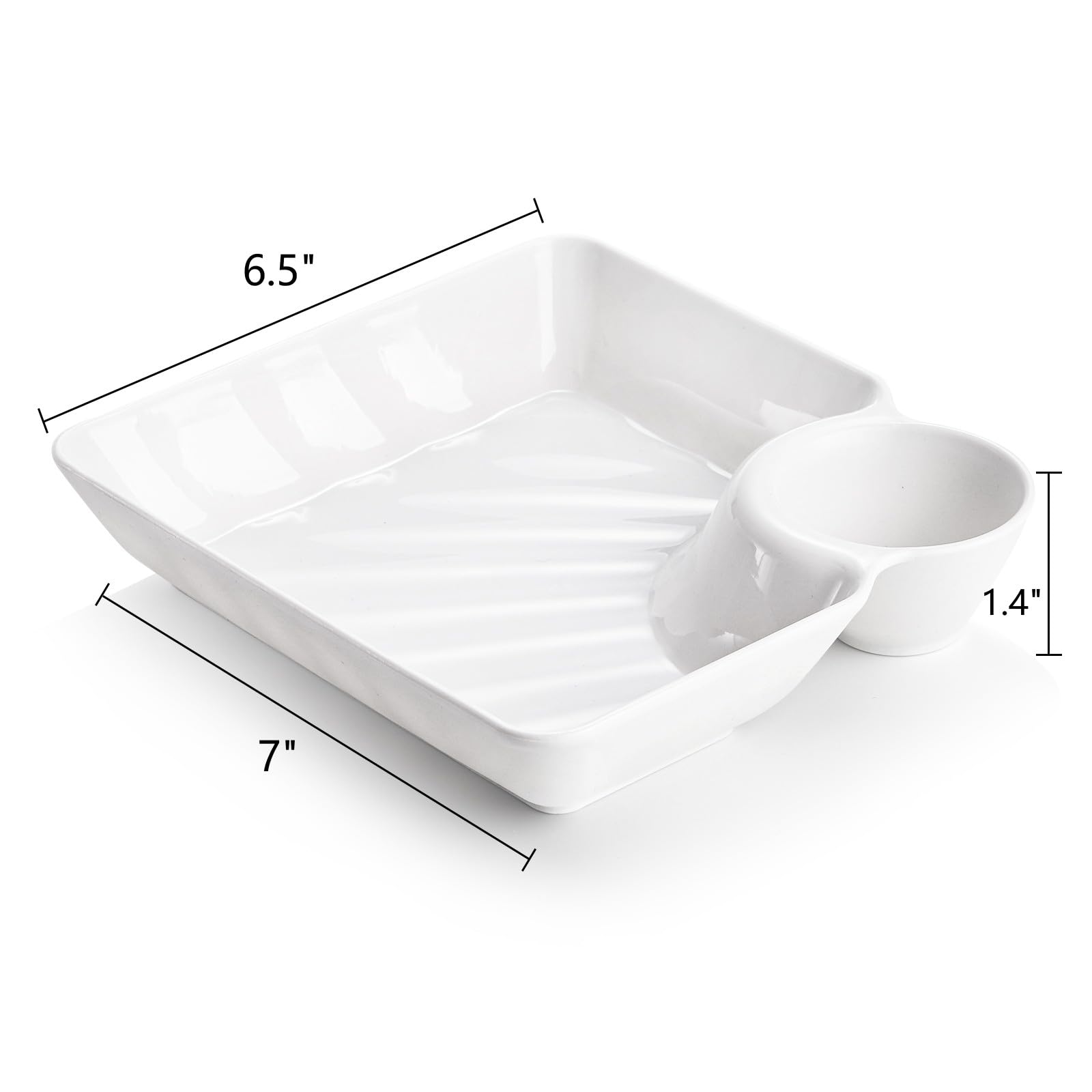 Lawei white divided snack plates made of BPA-free PP for daily use.