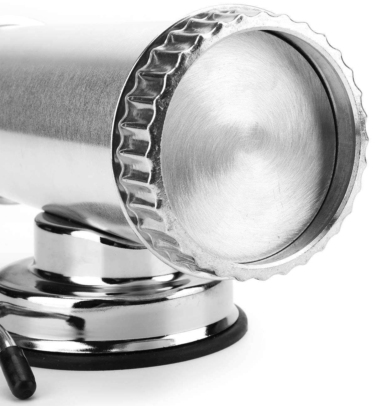 Lawei sausage stuffer with 3 nozzles assembly enabling varied sausage diameters.