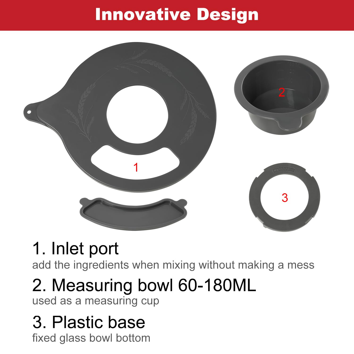 Lawenme glass bowl cover protects ingredients from dust when stored