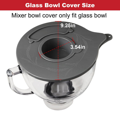 Lawenme KitchenAid-compatible lid fits 5-quart tilt-head bowls securely