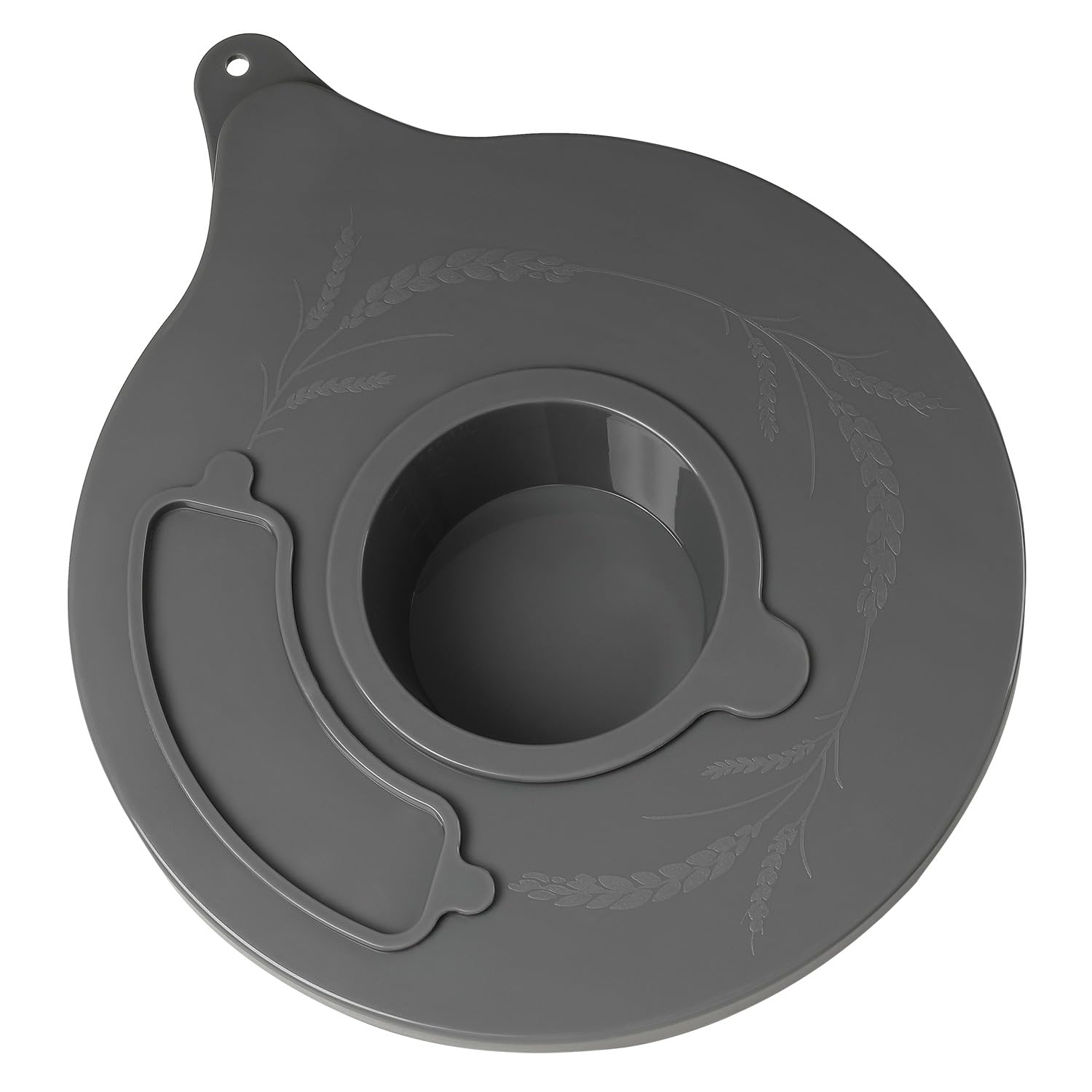 Lawenme mixer glass bowl cover with top opening for easy ingredient addition during mixing