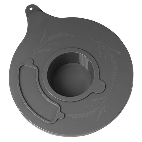 Lawenme mixer glass bowl cover with top opening for easy ingredient addition during mixing
