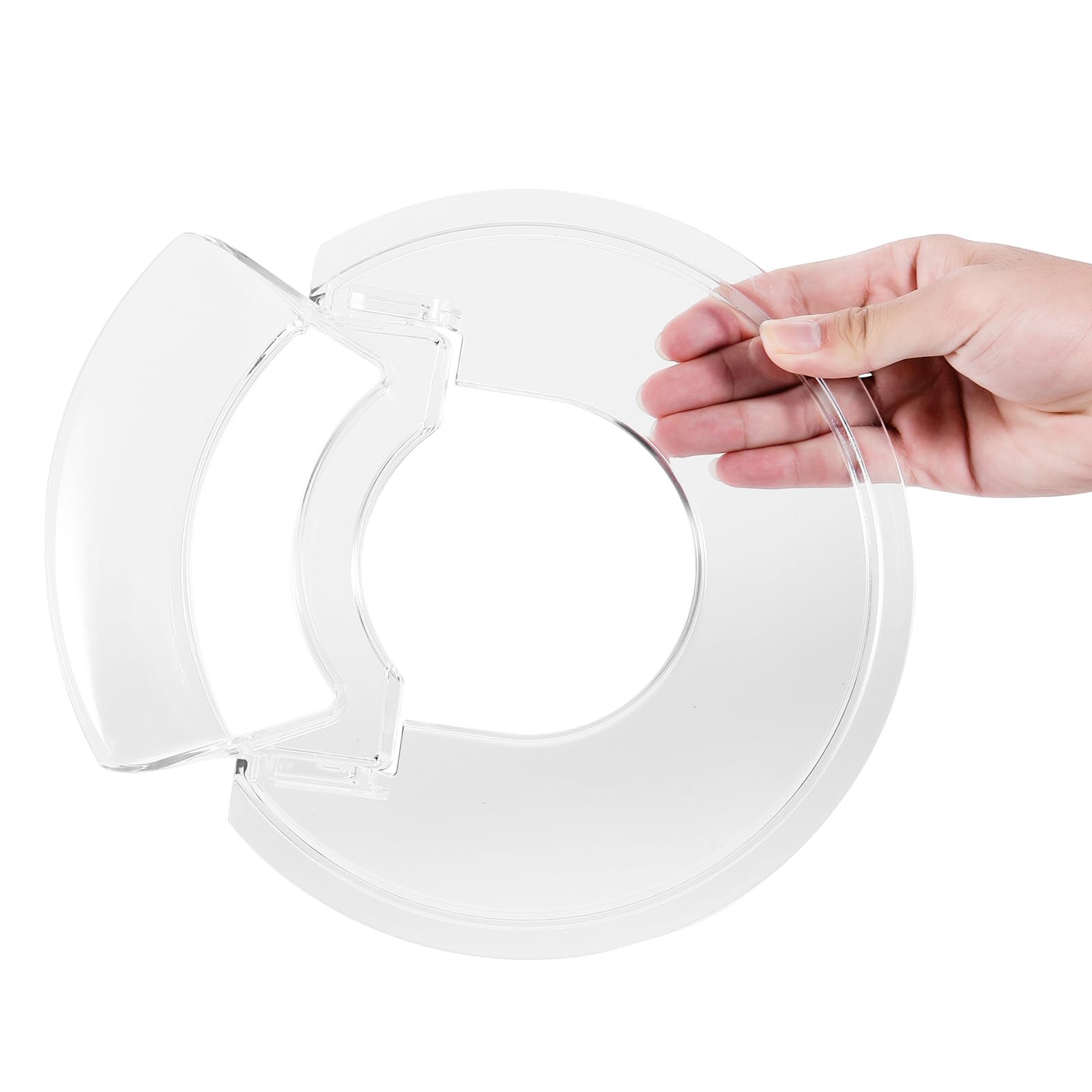 Lawenme Pouring Shield for ceramic bowls allows mess-free mixing.