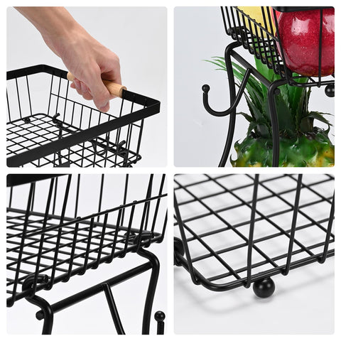Lawhood-Mijin detachable baskets offer flexible use for fruits and bread.