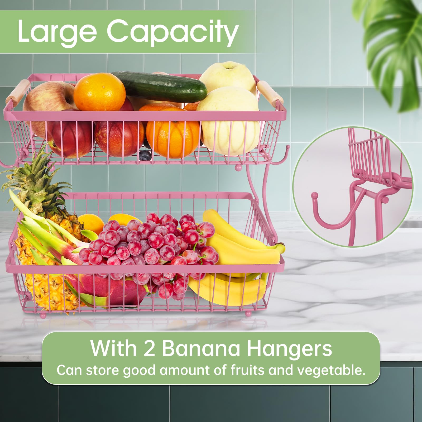 Rectangular metal fruit holder by Lawhood-Mijin with decorative, durable design.