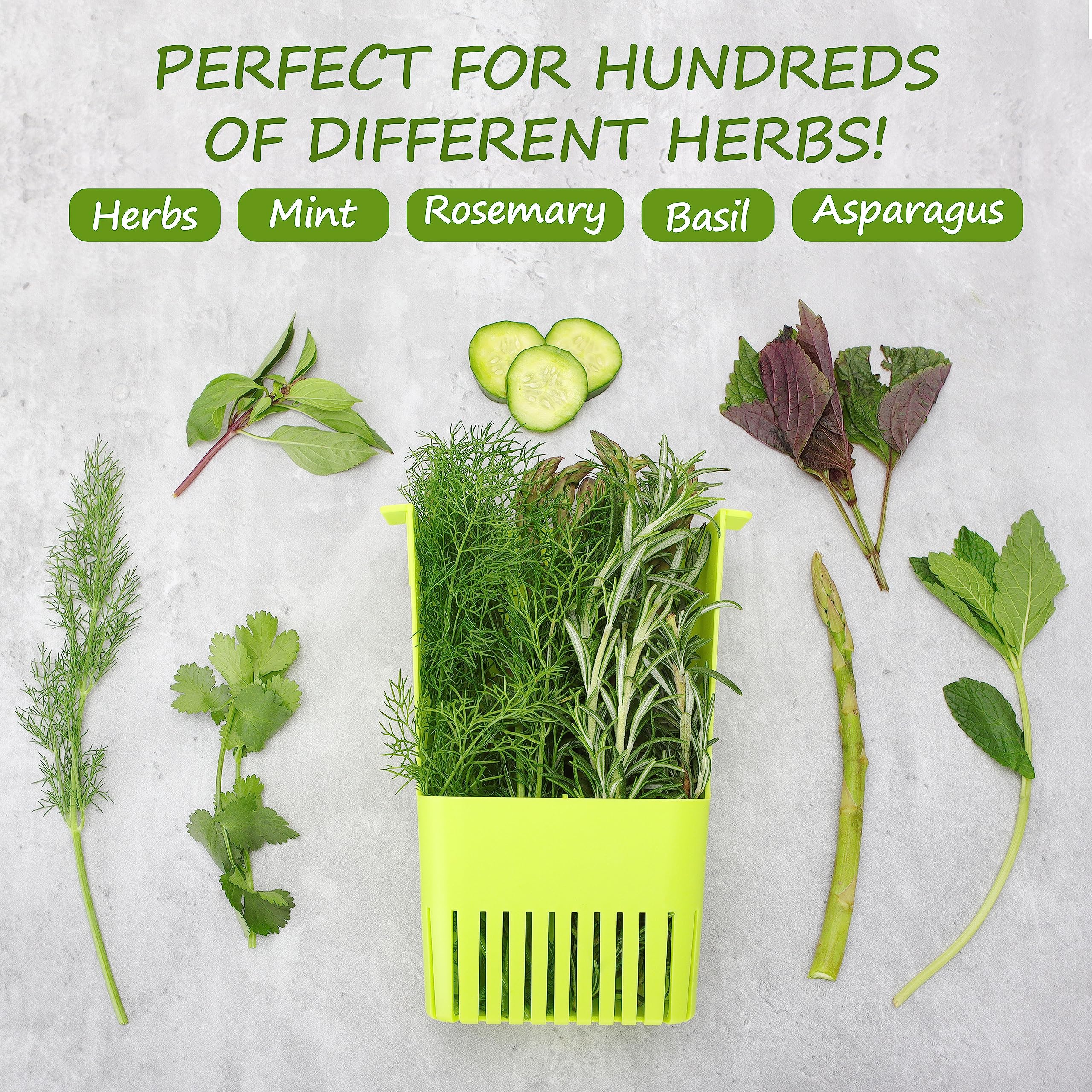 LAWNFUL herb keeper inner basket with two handles for easy lifting.