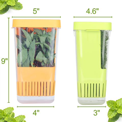 LAWNFUL herb keeper removable divider enables flexible herb organization.