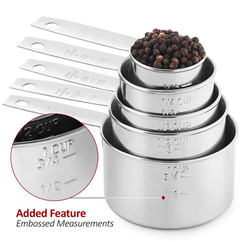Laxinis World stainless steel quarter cup perfect for small measurements.