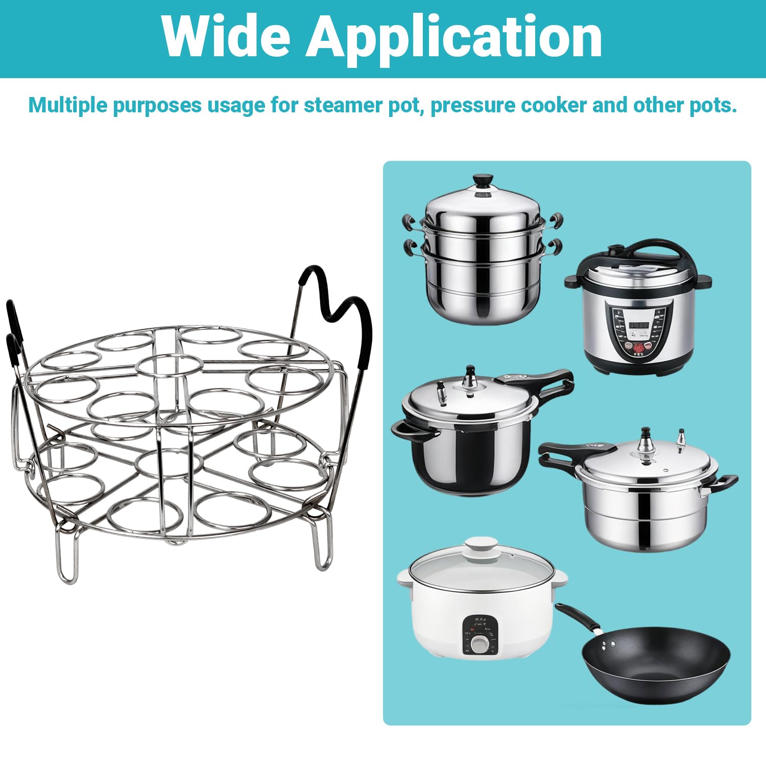 LayaVilla egg rack in use above broth or vegetables