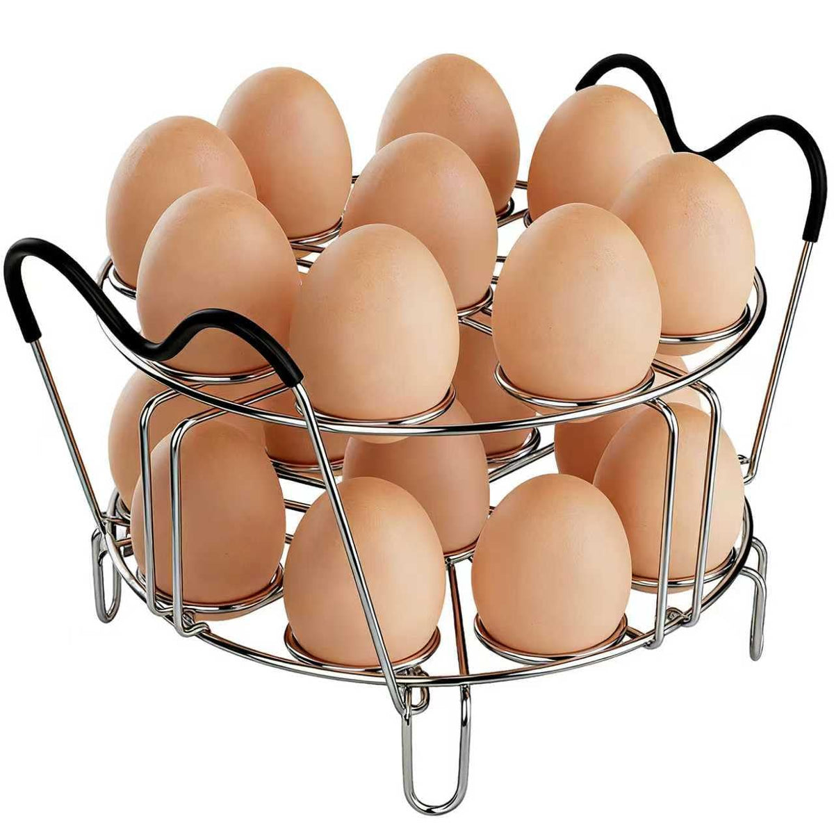 LayaVilla egg rack stackable in 304 stainless steel for efficient steaming