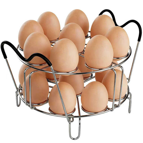 LayaVilla egg rack stackable in 304 stainless steel for efficient steaming