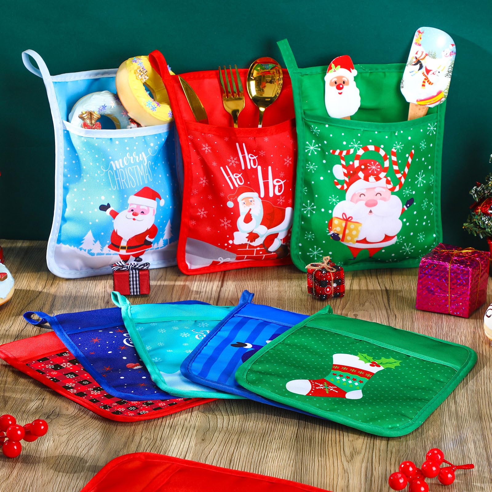 Layhit Christmas kitchen decor pot holders add seasonal flair