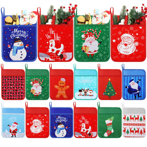 Layhit Christmas pot holders 12-pack with pockets for safe handling