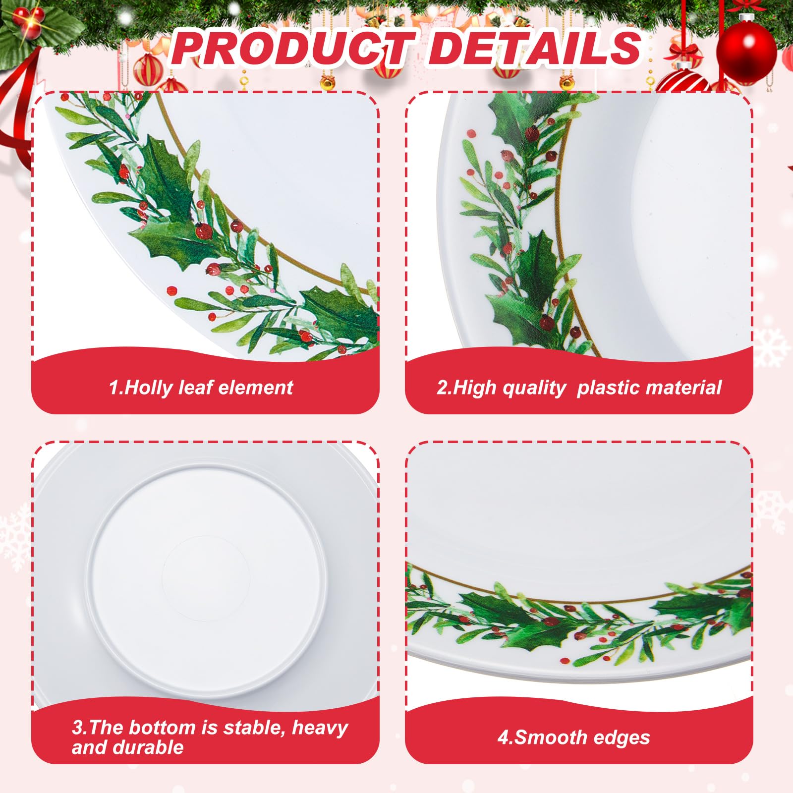 Layhit melamine plate in green and white for durable, lightweight dining