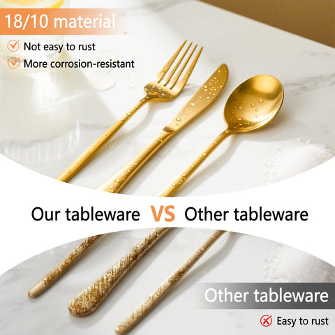 LayHyand 48-piece tea spoons: compact size for tea and desserts.