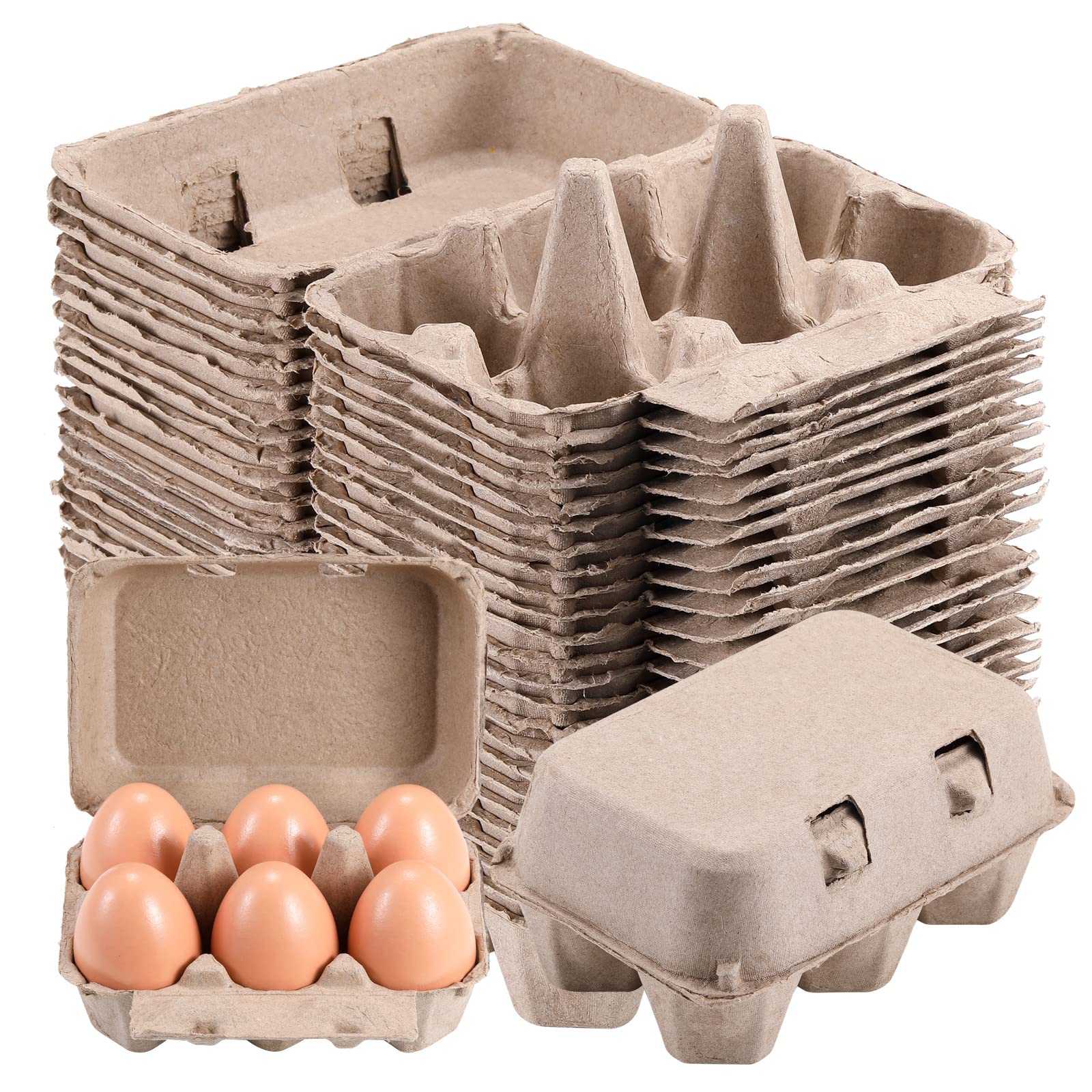 LayHyand vintage egg carton 6 pack closed protects eggs during transport and storage