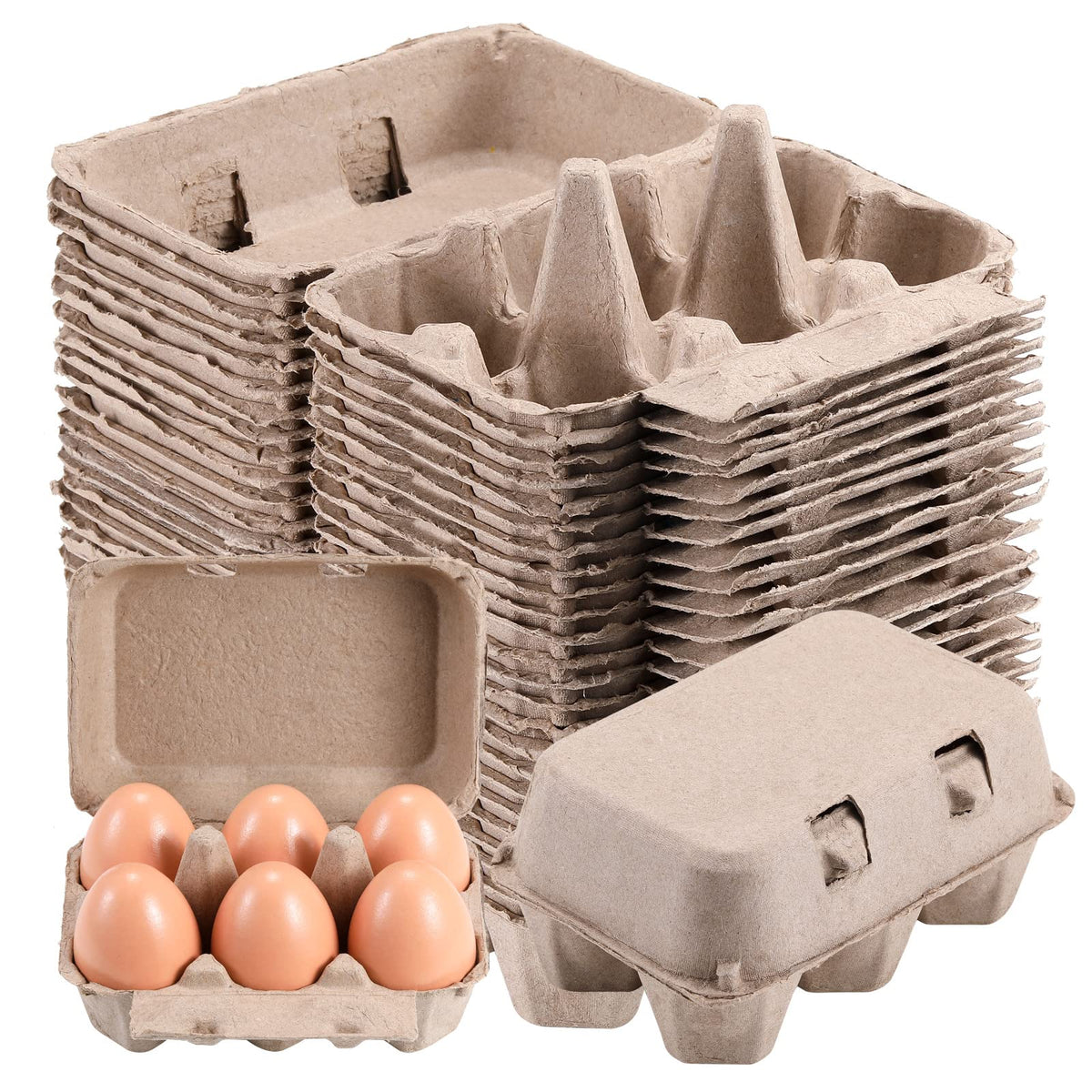 LayHyand vintage egg carton 6 pack closed protects eggs during transport and storage