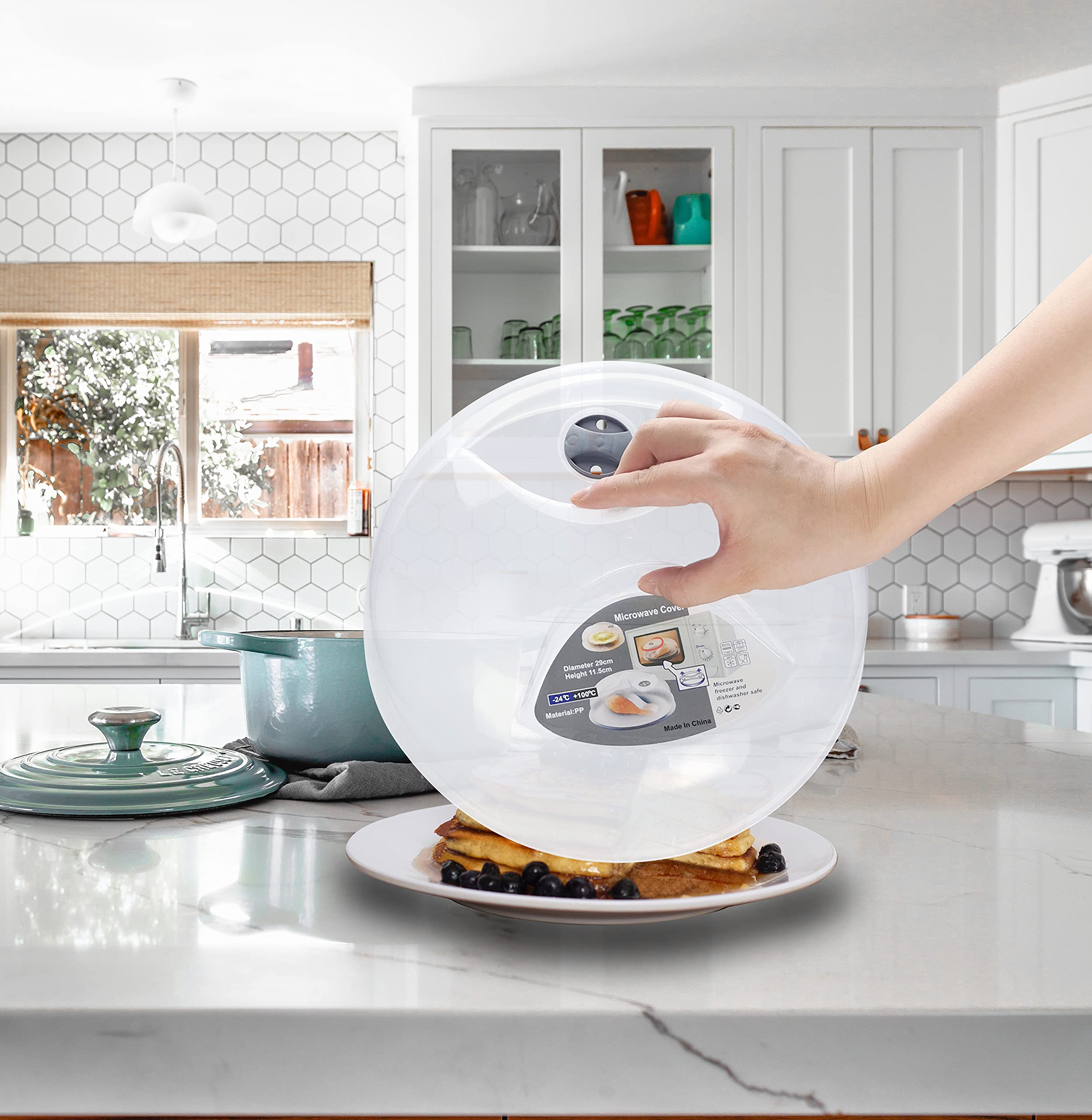 Layron grey microwave cover complements modern kitchens