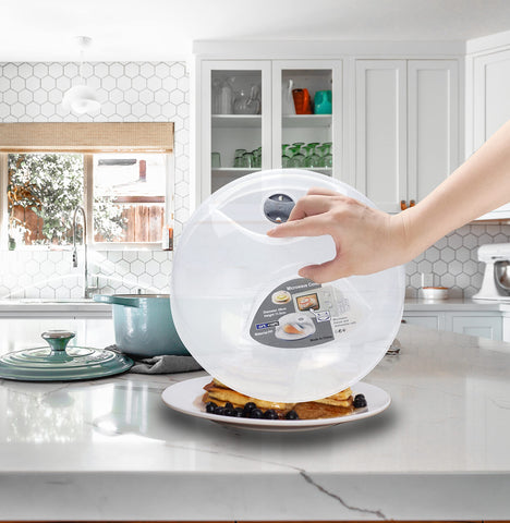 Layron grey microwave cover complements modern kitchens