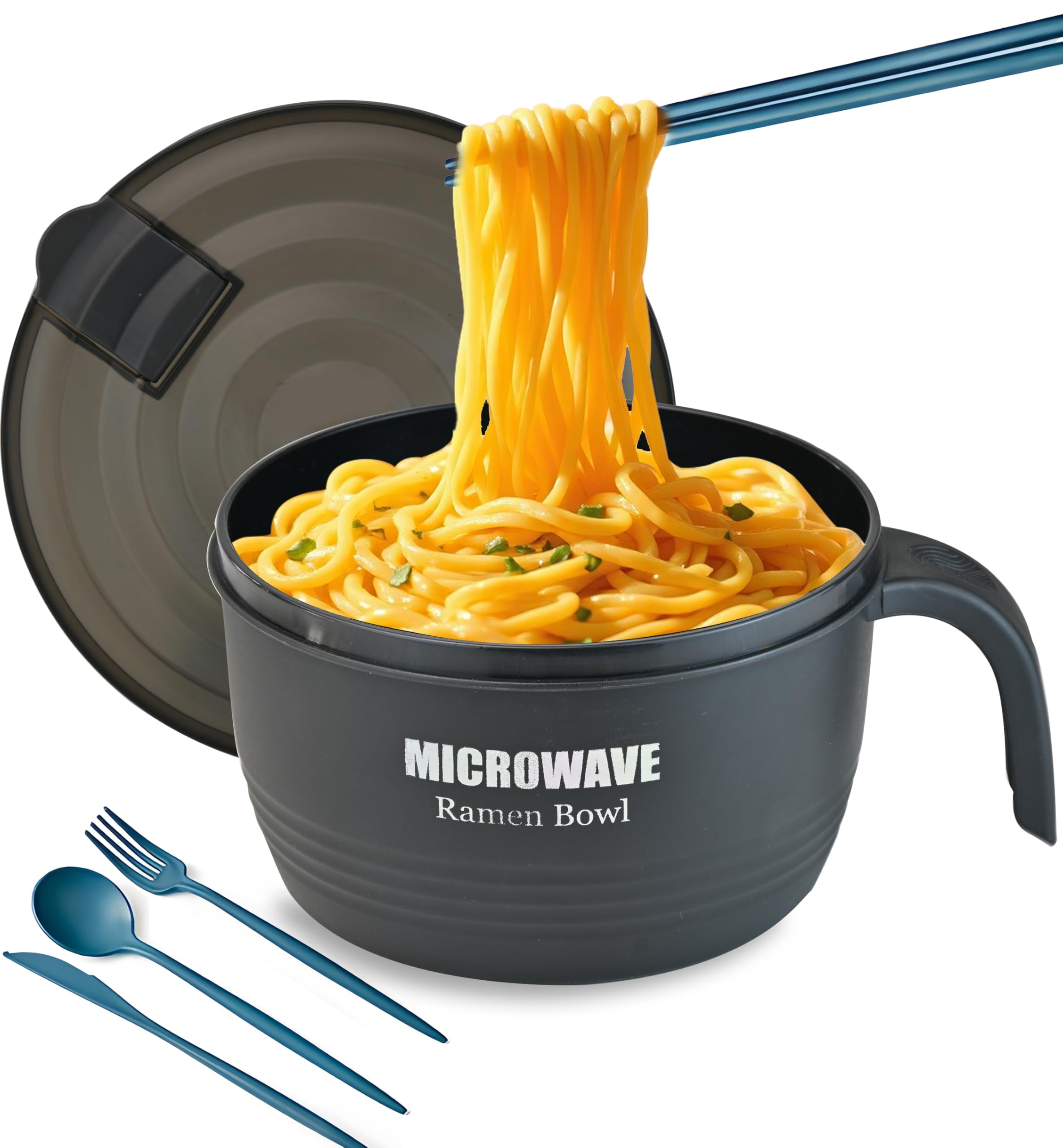 Layron large ramen bowl top view, ideal for generous servings.