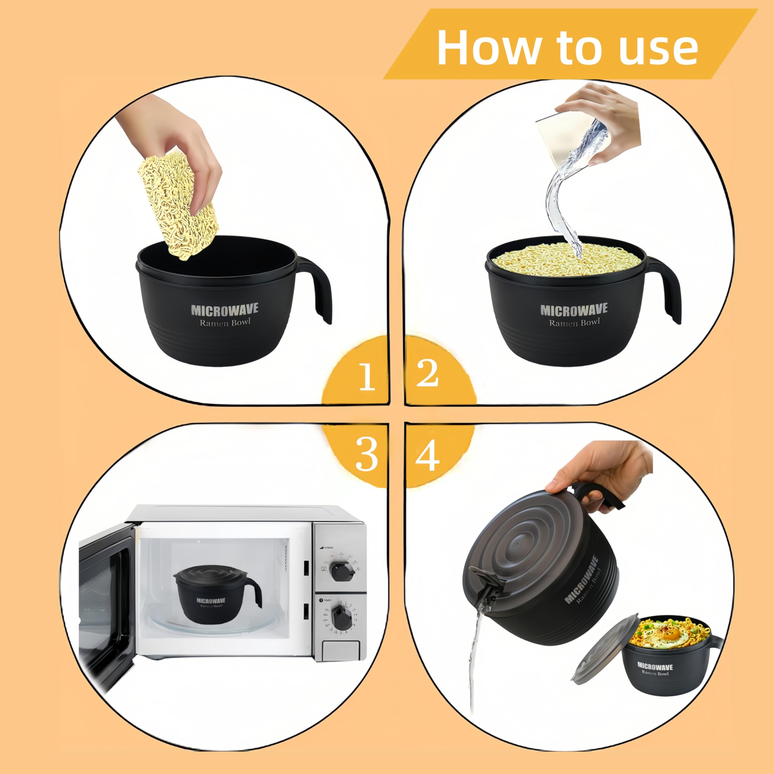 Layron ramen bowl BPA-free and safe from freezer to microwave.