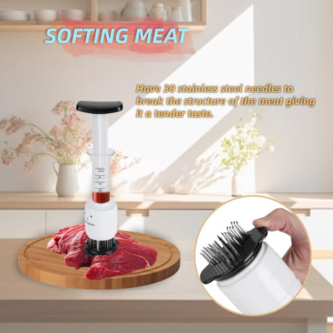 Lazmin safe-lock meat injector ensuring secure handling