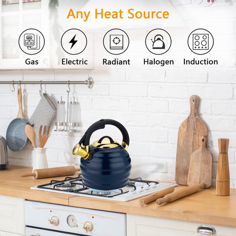 Lazneyru kettle ergonomic handle enables easy one-handed pour